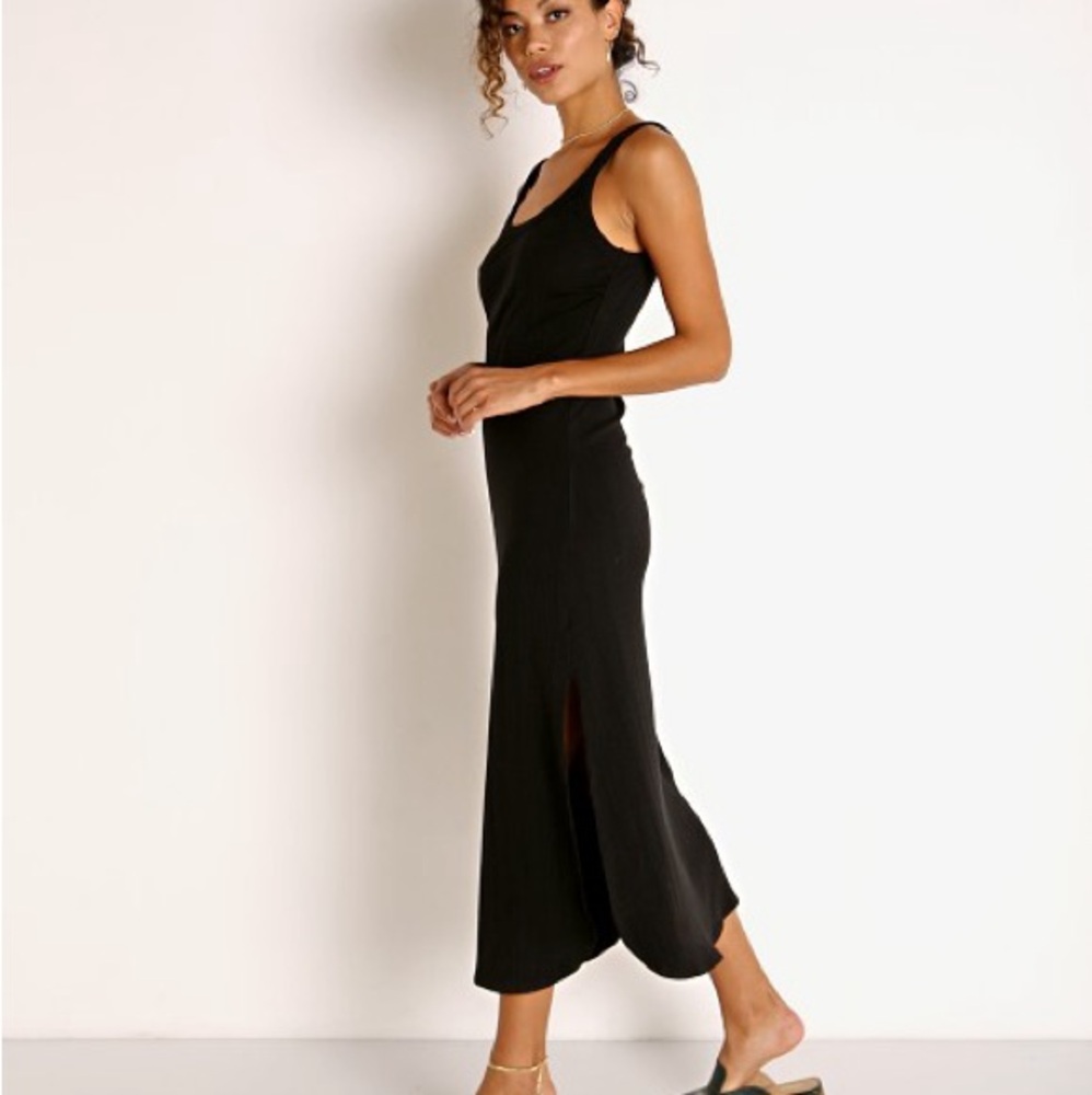 Vitamin A Black Ribbed West Dress